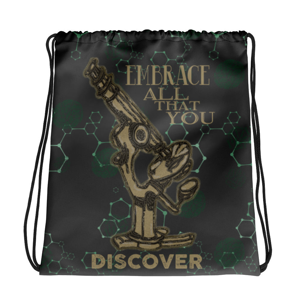 Embrace Discovery - Drawstring Bag.Best Drawstring Backpack | Drawstring Backpack | Wise Atoms District