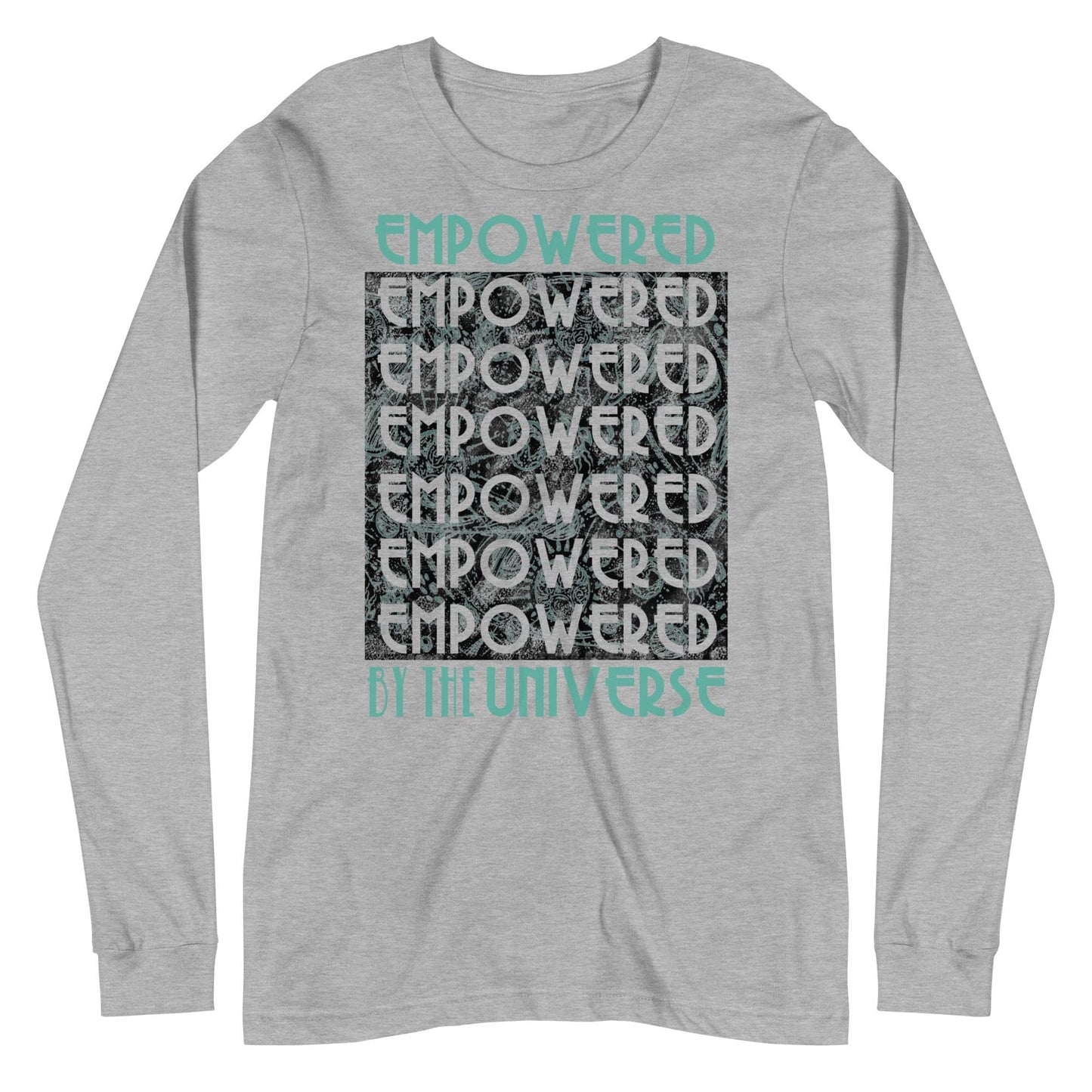 wrinkled unisex long sleeve shirt with motivational quote space