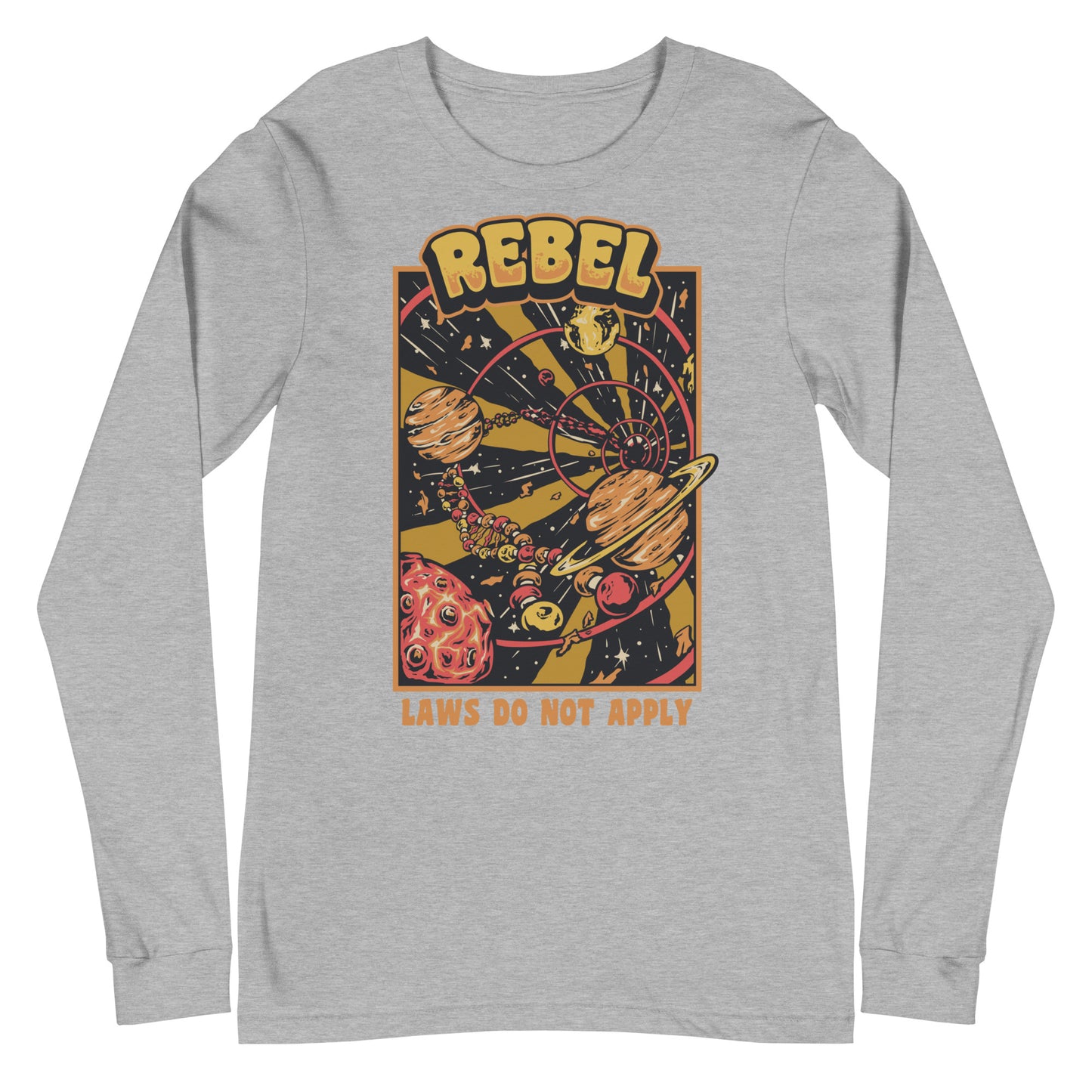 Rebel in Space White Tee | Long Sleeve White Tee | Wise Atoms District