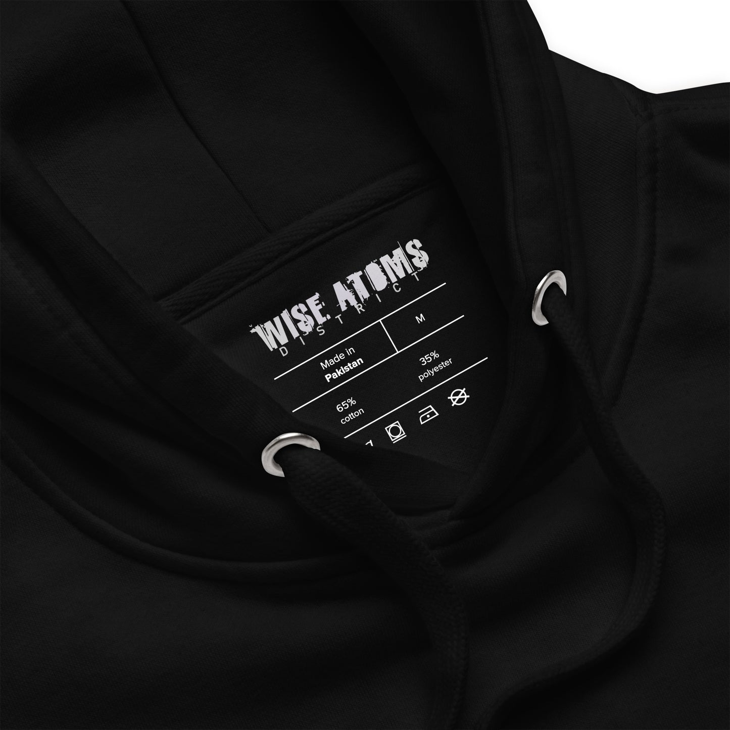 Wise Atoms District Black Graphic Hoodie