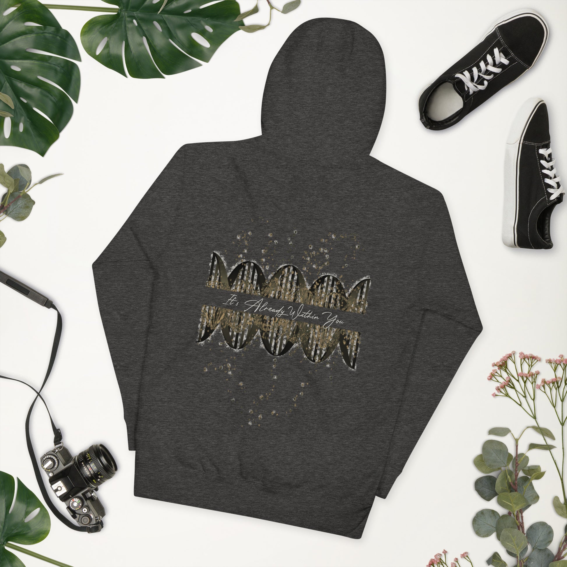 It's Already Within You | Your DNA Graphic Hoodie Grey Back | Wise Atoms District